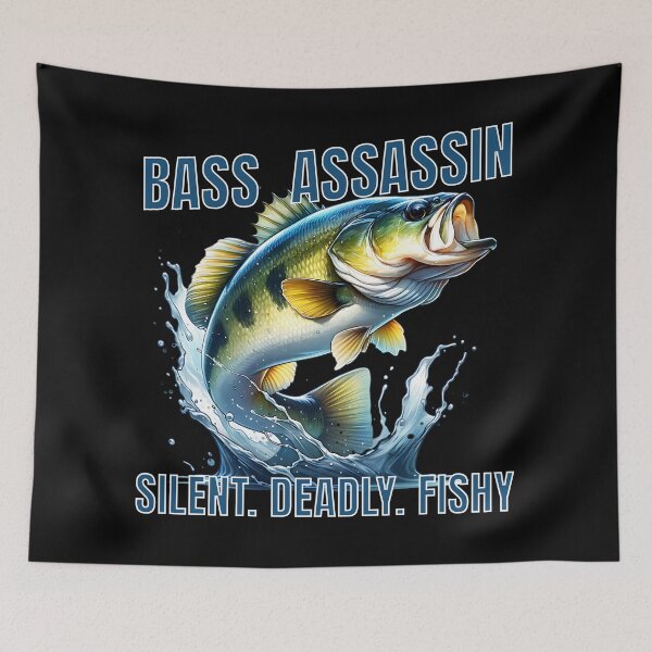 Item preview, BASS ASSASSIN — Silent. Deadly. Fishy. designed and sold by Valerie Duran - For The Love of a Horse.