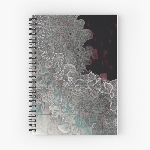 Item preview, Rio Grande River map in winter gloam designed and sold by DreamingBeetle.