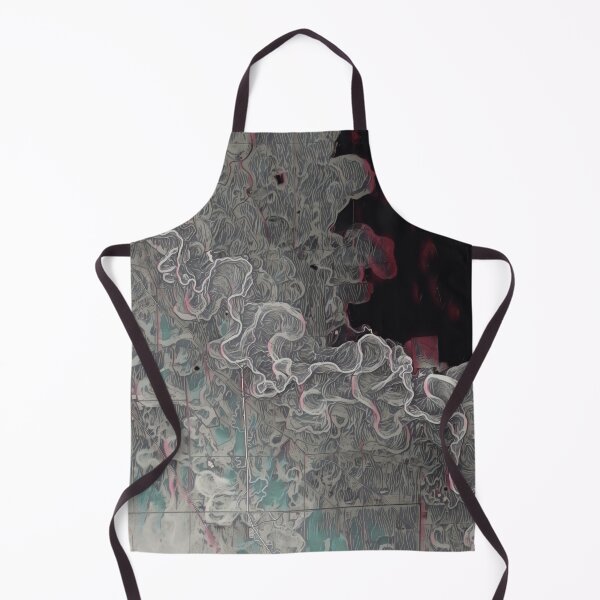 Item preview, Rio Grande River map in winter gloam designed and sold by DreamingBeetle.
