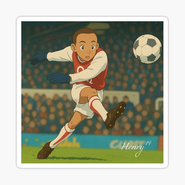 Item preview, Arsenal's Thierry Henry iconic shot kicking the ball designed and sold by Craft House.