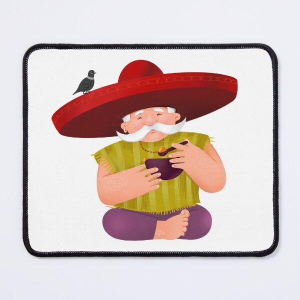 Item preview, Cute Mexican with a bird designed and sold by sofita-ki.