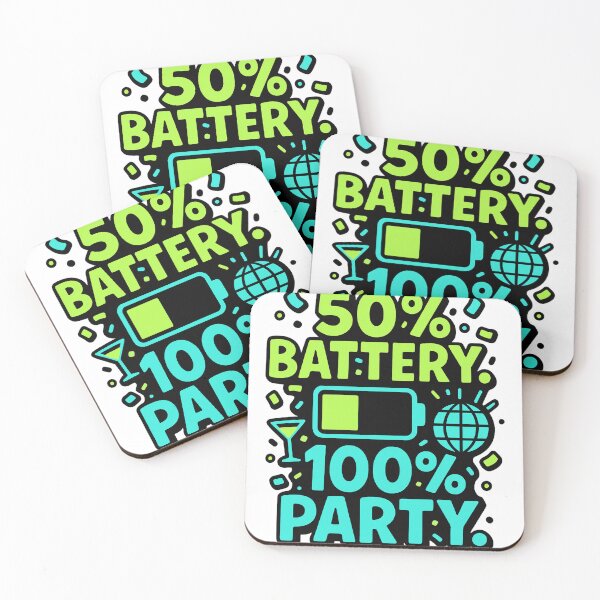 Artikelvorschau, 50% Batterie. 100% Party – Lustiges Design zum 50. Geburtstag für Männer und Frauen entworfen und verkauft von pantapita.