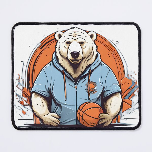 Item preview, polar bear as a basketball coach designed and sold by Karaz's Animal Kingdom.