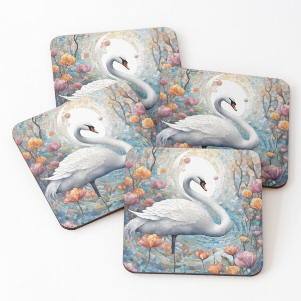 Item preview, Mosaic White Swan designed and sold by purplesensation.