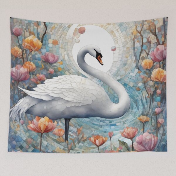 Item preview, Mosaic White Swan designed and sold by purplesensation.
