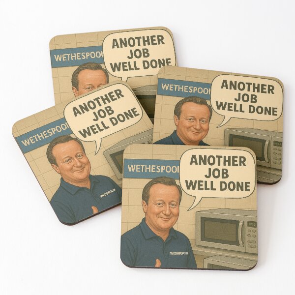 Item preview, David Cameron Working At Wetherspoons designed and sold by BrowsingBrains.