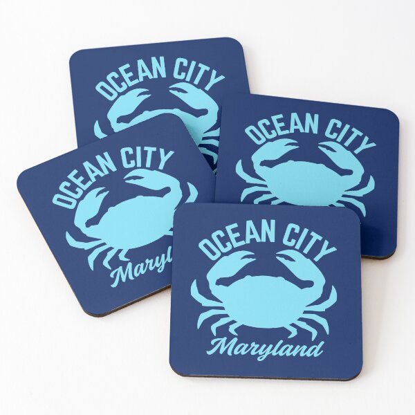 Item preview, Vintage-Style Ocean City Maryland Blue Crab - Light Blue designed and sold by TimelessLocales.