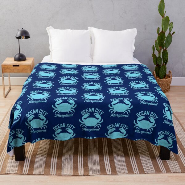 Item preview, Vintage-Style Ocean City Maryland Blue Crab - Light Blue designed and sold by TimelessLocales.