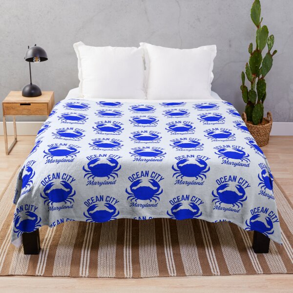 Item preview, Vintage-Style Ocean City Maryland Blue Crab - Dark Blue designed and sold by TimelessLocales.