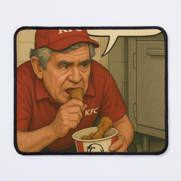 Item preview, Gordon Brown Eating Chicken designed and sold by BrowsingBrains.