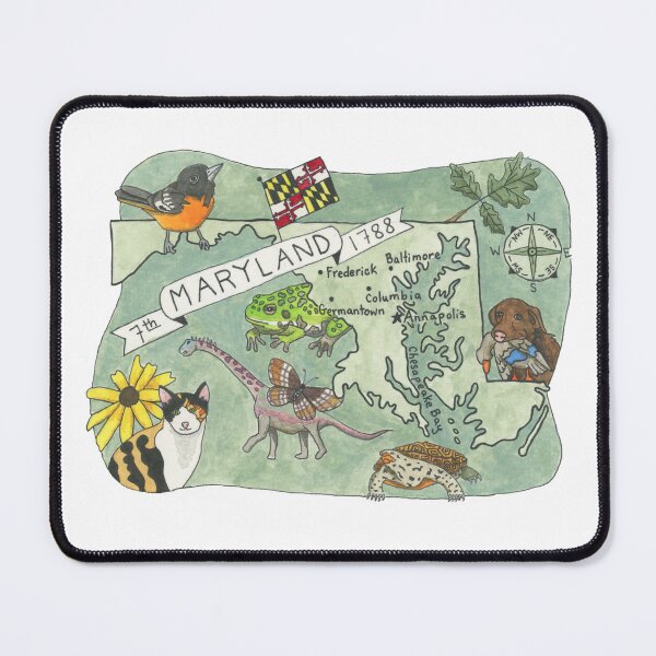 Item preview, Map of Maryland - State Maps designed and sold by Platinumfrog.