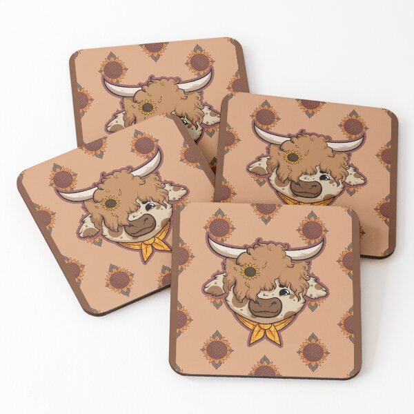Item preview, Sunshine the Highland Cow: Sunflower Print designed and sold by ElderflowerArtist.