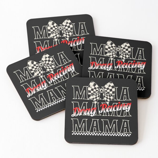 Artikelvorschau, Drag Racing Mama Süße Lustige Kokette Zielflagge Schleife Mama Rennauto Mutter Motorsport entworfen und verkauft von CarantinedChaos.