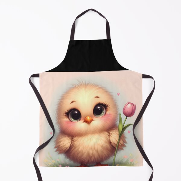 Item preview, Cute little bird with one single tulip bird portraiture designed and sold by EmeraldeaArt.