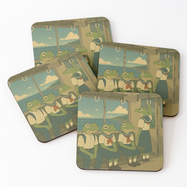 Item preview, Sunset School Frogs Riding Home designed and sold by HentasticCo.
