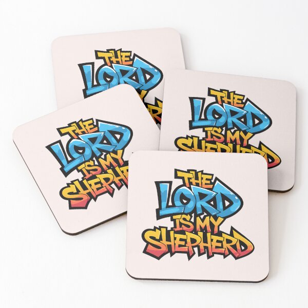 Item preview, The Lord is My Shepherd – Bold Graffiti Christian Quote | Psalm 23 Faith Art designed and sold by  KnitLuv.