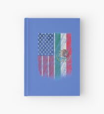 Mexican American Pride Mexican American Flag 4th of July Hardcover Journal