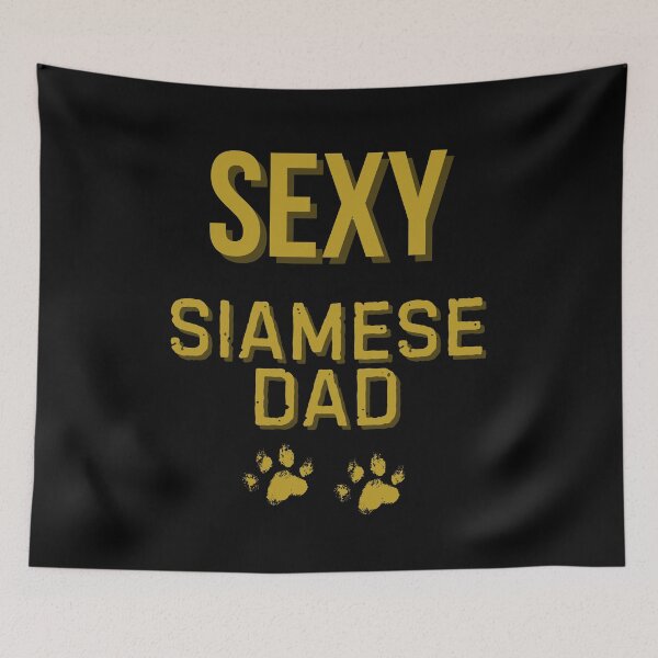 Item preview, SEXY Siamese Dad – Bold Gold Cat Lover Design designed and sold by Fredster1966.