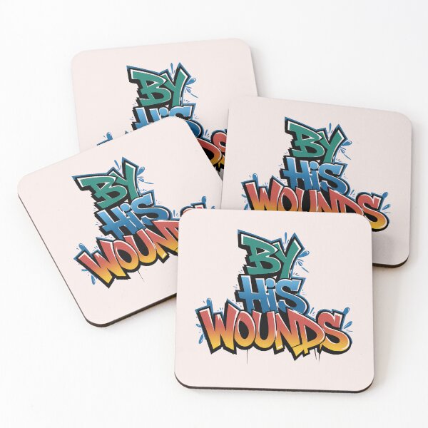 Item preview, By His Wounds – Bold Graffiti Jesus Quote | Christian Faith Street Art designed and sold by  KnitLuv.