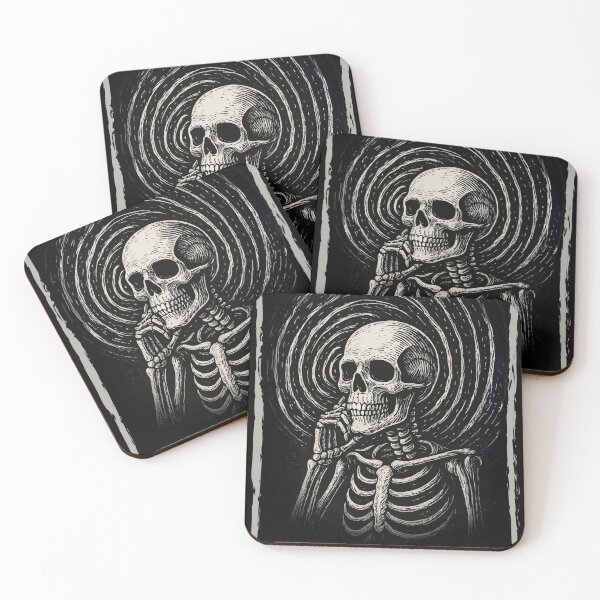 Item preview, He Who Fears Death Will Never Be Free – Stoic Skull Art designed and sold by krisssuarez.