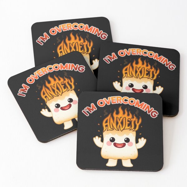 Item preview, I'm Overcoming Anxiety (Badly) – Funny Burning Marshmallow designed and sold by EmersionPrints.
