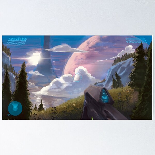 Item preview, Halo CE UI Painting (Evening) designed and sold by Bentodraws.