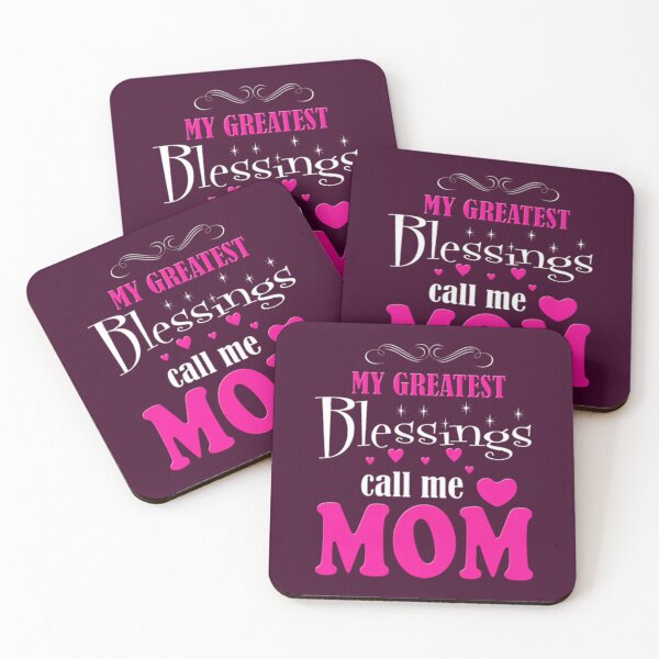Item preview, My Greatest Blessings call me MOM - Pink Hearts  designed and sold by binspired2shop.