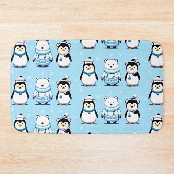 Item preview, Cute Winter Animal Pattern - Funny Holiday  designed and sold by Earth Nature Creations.