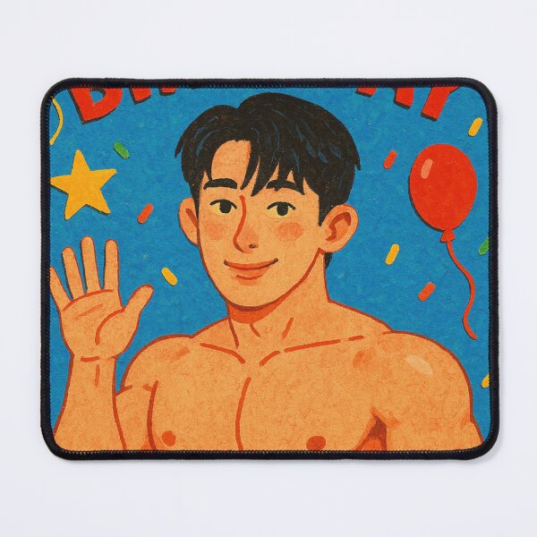 Item preview, Wonho Cartoon Birthday Illustration with Balloons designed and sold by Aryabek.