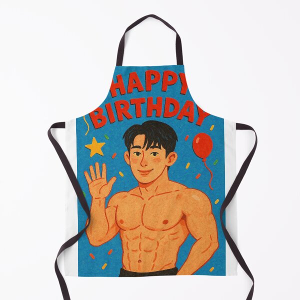 Item preview, Wonho Cartoon Birthday Illustration with Balloons designed and sold by Aryabek.