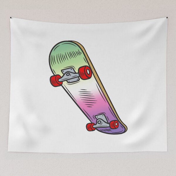 Item preview, Colorful Genderfae Pride Skateboard – Genderdoe Skater Art designed and sold by Travelslightly.