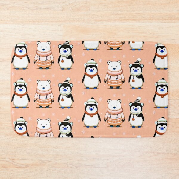 Item preview, Retro Cute Winter Animal Pattern - Funny Holiday  designed and sold by Earth Nature Creations.
