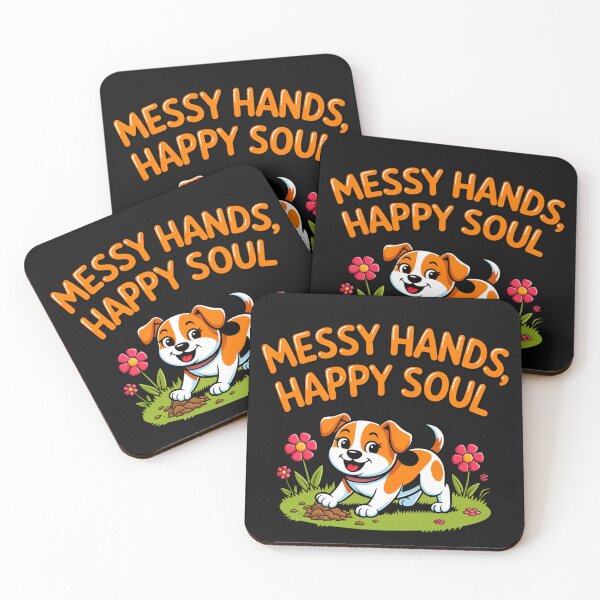 Item preview, Messy Hands Happy Soul, Joyful Puppy Playtime designed and sold by Bliss Find And Design.