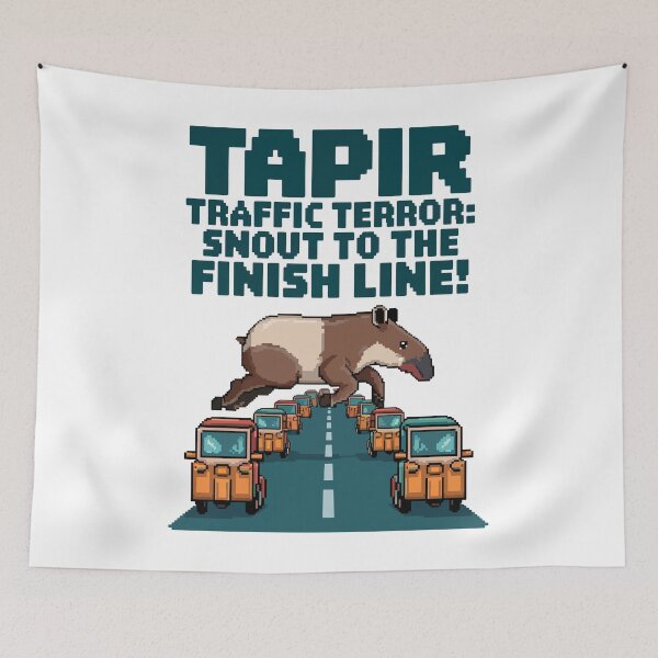 Item preview, Tapir Traffic Terror - Snout to the Finish Line! designed and sold by NaturePixel.