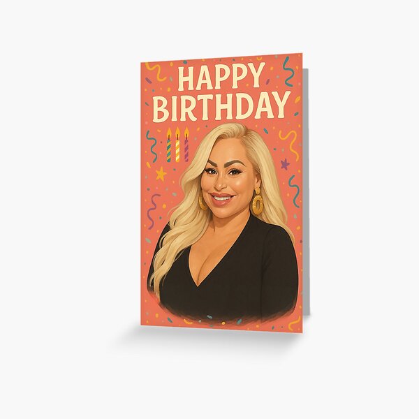 Item preview, Darcey Silva Happy Birthday Portrait designed and sold by Aryabek.