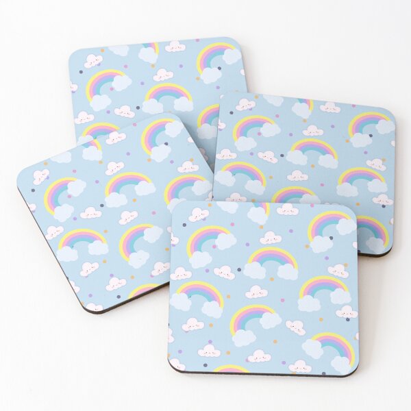 Item preview, Happy Clouds and Rainbows with Dots designed and sold by EclectageShop.