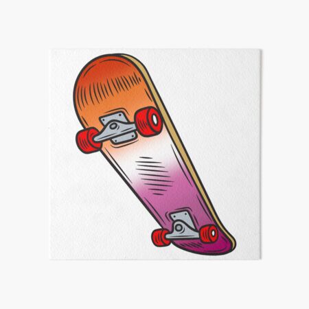 Item preview, Colorful Lesbian Pride Skateboard – Lesbian Skater Art designed and sold by Travelslightly.