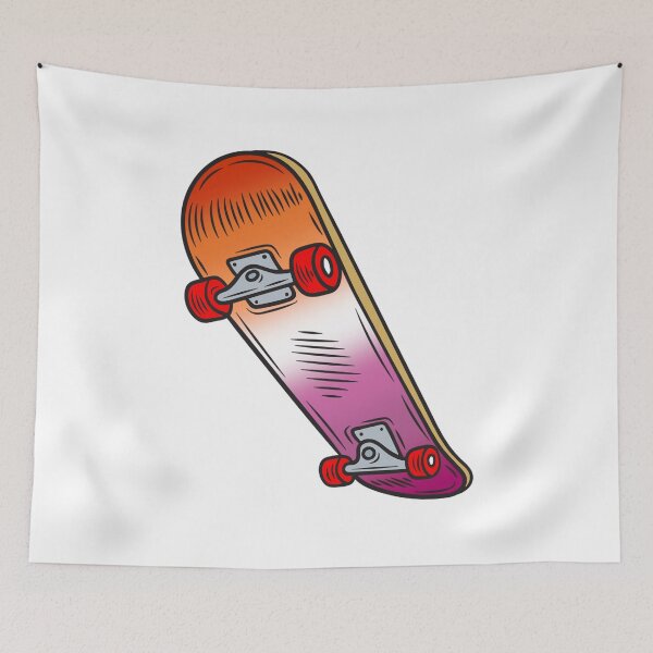 Item preview, Colorful Lesbian Pride Skateboard – Lesbian Skater Art designed and sold by Travelslightly.