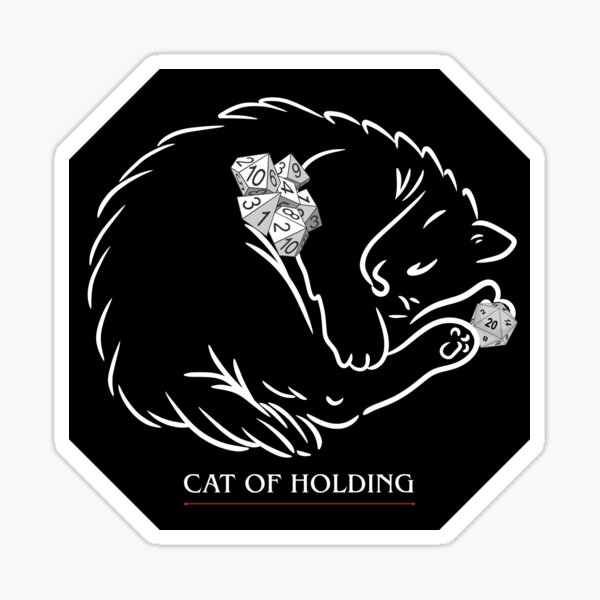 Item preview, Cat of Holding Sticker designed and sold by KinderCrit.