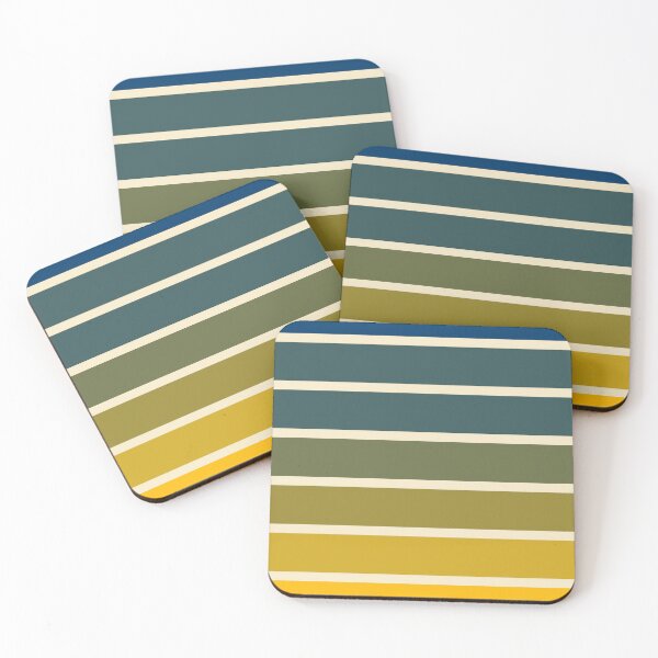 Item preview, Big Bold Modern Abstract Stripes in Yellow-Blue Gradient designed and sold by Deutschic.