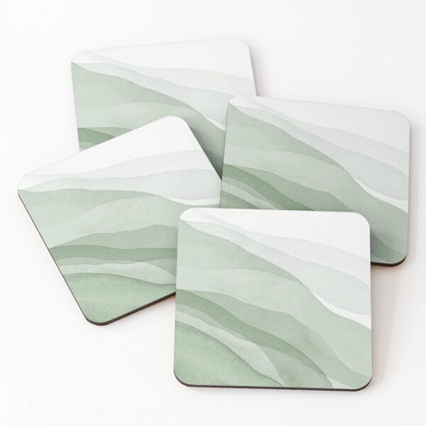 Item preview, Sage Green and Grey Abstract, Watercolor Art Print By Synplus designed and sold by synplus.