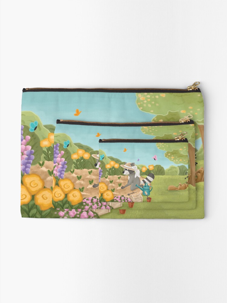 Thumbnail 2 of 4, Zipper Pouch, The Garden designed and sold by rinalynnedotcom.