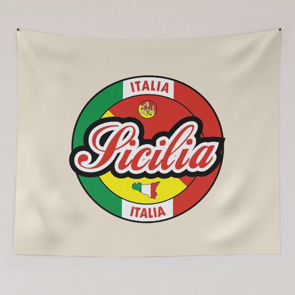 Item preview, Sicilia Italia lettering flag designed and sold by studioss76.