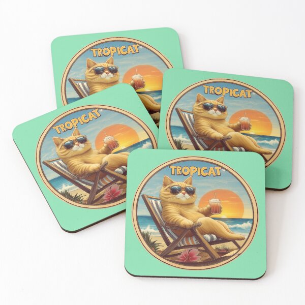 Item preview, TropiCat Sunset Logo Two designed and sold by TropiCatArt.