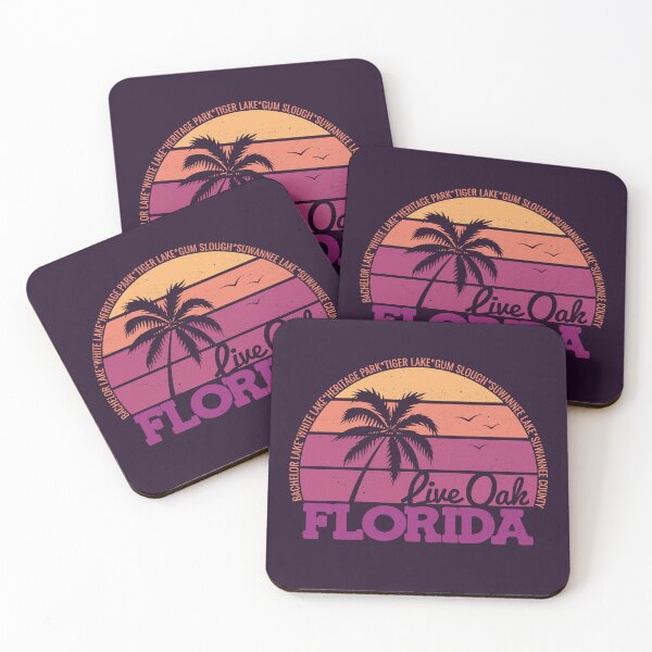 Item preview, Live Oak Florida Retro Sunset Local Pride Logo designed and sold by CRHPOD20.
