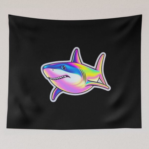 Item preview, Rainbow Holographic Great White Shark Sticker designed and sold by AuraMotivate.