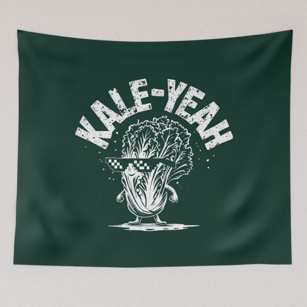 Item preview, KALE YEAH! FUNNY PUNS designed and sold by DemureArtsy.
