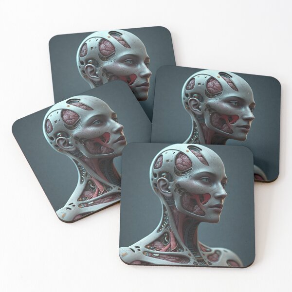 Item preview, Futuristic Biomechanical Human Anatomy Sci-Fi Portrait designed and sold by buglevel.