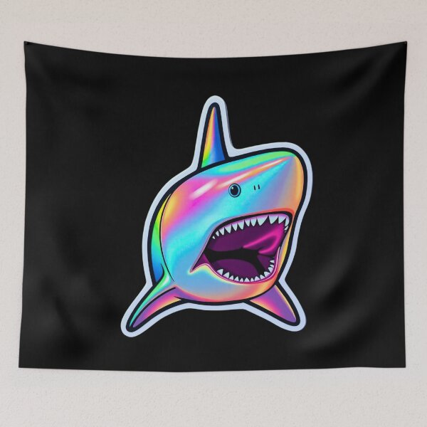 Item preview, Holographic Great White Shark Decal designed and sold by AuraMotivate.