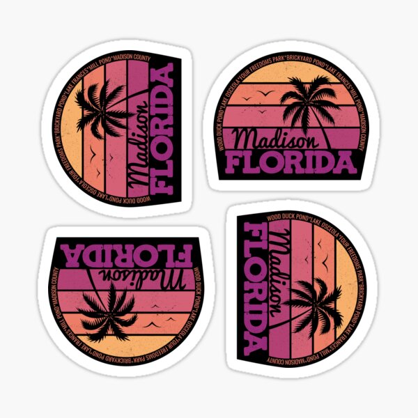 Item preview, Madison Florida Retro Sunset Local Pride Logo designed and sold by CRHPOD20.